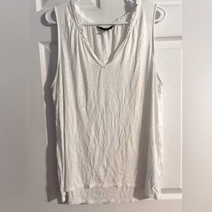 Simply Vera Vera Wang White Sleeveless Top Size L